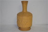 An Oriental Motif Pottery Bottle/Vase