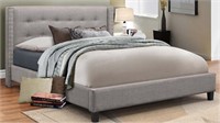 Omni Double Bed Grey Linen $1080