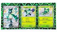 Pokeman 3 Card Set -Meowscarda, Floragato,Sprigati