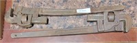 2 VTG. TRIMONT HEAVY DUTY PIPE WRENCHES
