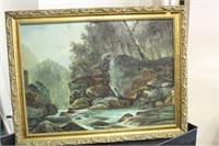 An Oil on Canvas - Signed H. Barnes