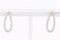 .35 Ct Diamond Fancy Design Earrings  14 Kt
