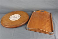 GOODWOOD TABLE TOP LAZY SUSAN & CHERRY WOOD TRAY