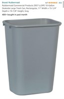 Rubbermaid 10-Gallon Deskside Large Trash Can