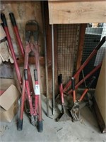 GROUP OF VARIOUS BOLT CUTTERS AND CRIMPERS
