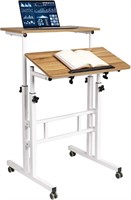 Small, Mobile Standing Desk Adjustable