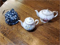 (3) Vintage Tea Pots