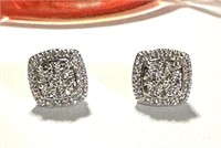 Sterling Silver .10 Ct Diamond Stud Earrings