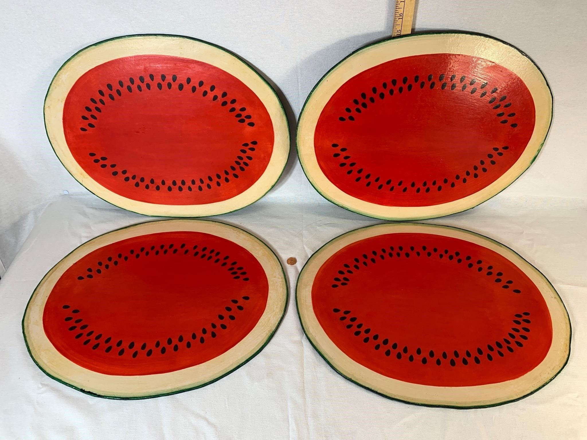 Set of Four Watermelon Placemats