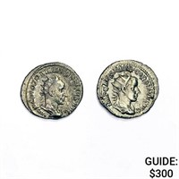 238-244 AD Gordianus and Antoninianus Denarius