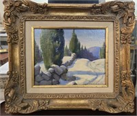 Framed Painting on board by Ella Fillmore Lillie
