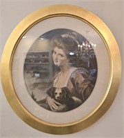 Original framed painting of Victorian Lady