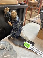 Shiwan Chinese Kung Fu Master Mudman Figurine 9”