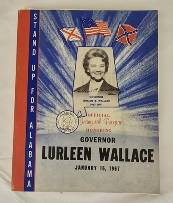 SIGNED Governor Lurleen Wallace Inaugural Program