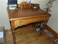 Nice Wood Desk - With Drawer and Cubbies. Personal