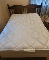 FULL SIZE BED WITH MID CENTURY HEADBOARD