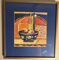 Clark Walker Unsigned Fruit Bowl Painting