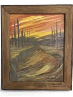 Signed Ruth Dillinger Oil On Canvas Southwest