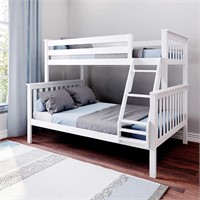 Max & Lily Bunk Bed Twin/ Full Size with Ladder,