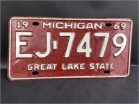1969 Michigan License Plate