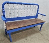 Blue and white bench 57x18"18"