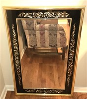Black & Gold Decorative Rectangle Mirror