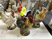 LOT OF MISC DECORATIVE CHICKENS