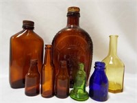 (8) Vintage Bottles - 1976 Log Cabin Syrup Bottle