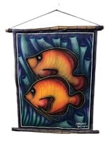 Vintage Signed '99 Handpainted Airbrush Hanging