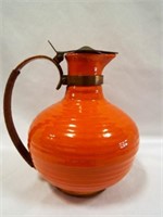 Bauer Los Angeles Orange Pottery Pitcher Copper
