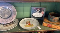 Vintage plates- variety silver plated tray &