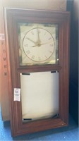 Wooden wall clock- 10.5 x 20 inches * missing