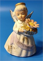 Vintage Lefton  September Angel Figurine w/Box