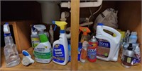 Cabinet Lot of Cleaning Supplies