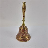 Vtg India Brass Enameled Bell