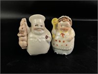 Vtg Ceramic Baker Salt/Pepper Shakers