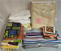 Assorted Linens and Rugs