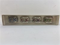 Pier 1 Silver Plated Jeweled Napkin Rings