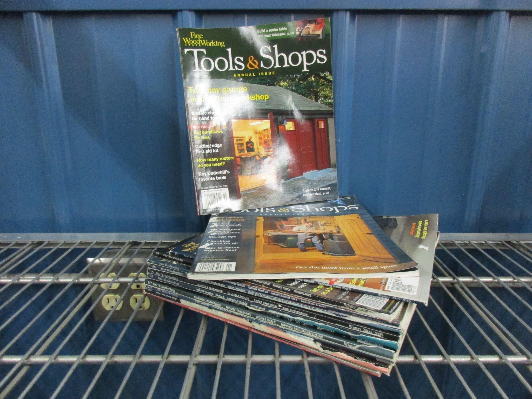 MAGAZINES pile of woodworking magazines shop