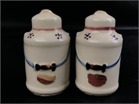 Vtg Milk Jug Ceramic Salt and Pepper Shakers