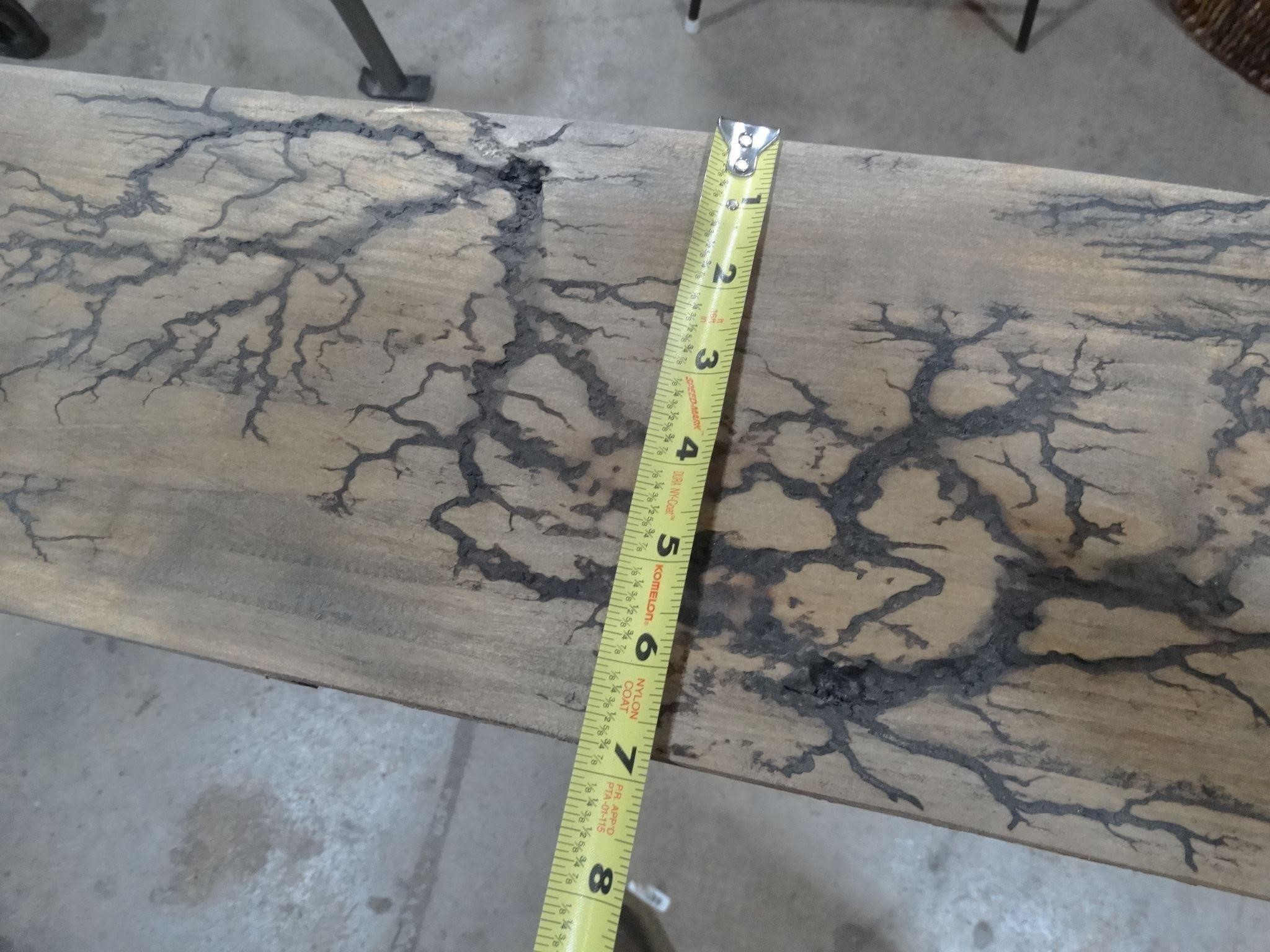 Unique Electric Current Burn Created Bench