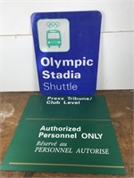 Olympic Signs Lot of 3