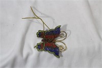 A Chinese Enamel Butterfly Christmas Ornament