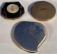 11 - LOT OF 3 VINTAGE COMPACTS (J10)