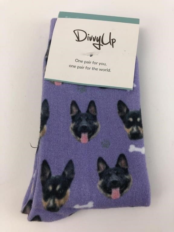 Womens Divvy Up Doggy Socks