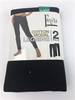 Womens XL Cotton Leggings 2 Pack NEW