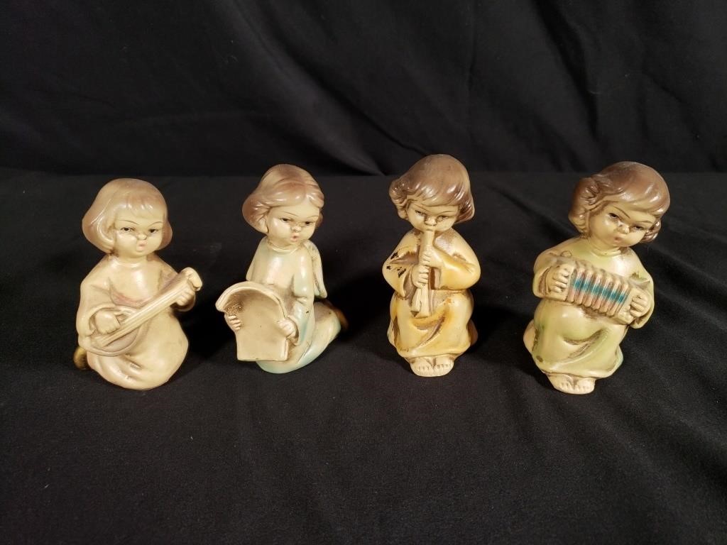 (4) Vintage Angel Figurines - Japan