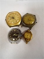 (4) Vintage Watch Faces for Parts or NOT Working