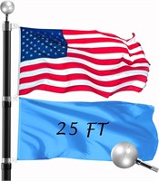 Wphold 25FT Telescopic Flag Pole Kit, Extra Thick