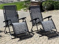 Two Bliss Gravity Free Outdoor Recliners